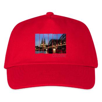 Cologne Cityscape with Cathedral in Germany Souvenir - Kids’ Baseball Cap - red - Front