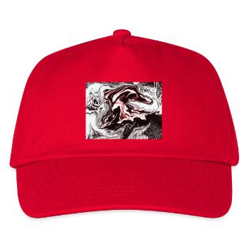 Crimson Marble Swirl - Kids’ Baseball Cap - red - Front