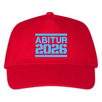Abitur 2026 Abschlussdesign - Kinder Basecap - Rot - Vorne