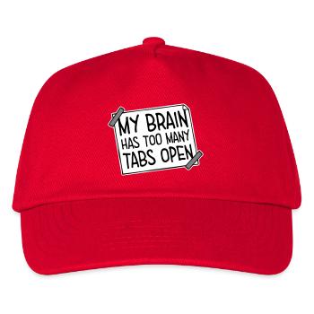 My Brain Has Too Many Tabs Open Lustig Grübeln - Kids’ Baseball Cap - red - Front