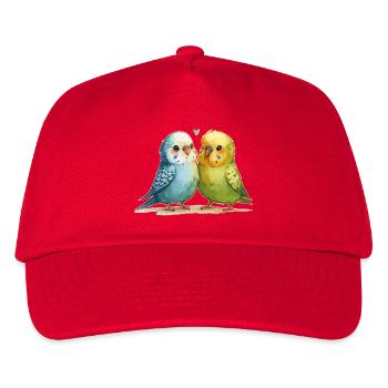 Wellensittiche - Kinder Basecap - Rot - Vorne
