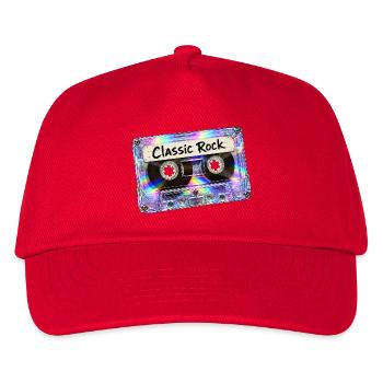 Classic Rock Retro Musikkassette - Kinder Basecap - Rot - Vorne