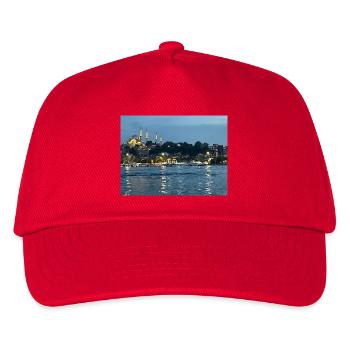Nacht Bosporus Istanbul - Kinder Basecap - Rot - Vorne