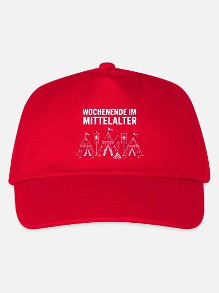 Wochenende Im Mittelalter – Mittelaltermarkt Vekto - Kinder Basecap - Rot