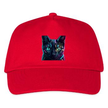 Cat Neon Net - Kids’ Baseball Cap - red - Front