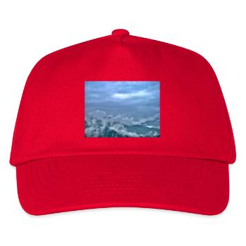 Fog over mountain landscape Morning light - Kids’ Baseball Cap - red - Front