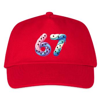 Candy Swirl 67 meme - Kids’ Baseball Cap - red - Front