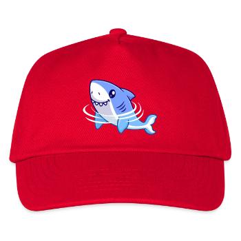 Shark Cartoon - Kids’ Baseball Cap - red - Front