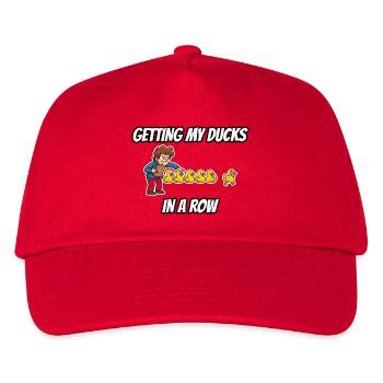 Meine Enten in Ordnung bringen – lustige Idiom-Zeichentrickserie - Kinder Basecap - Rot - Vorne
