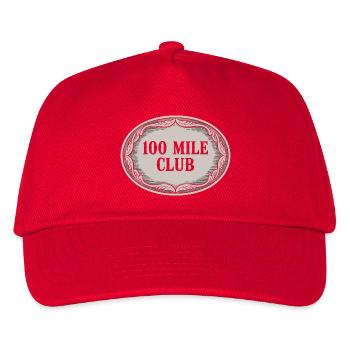 100 Mile Club Ultralauf Trailrunning 100M Ultra - Kinder Basecap - Rot - Vorne