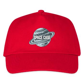 Space Case Planetenkreis Retro-Logo - Kinder Basecap - Rot - Vorne