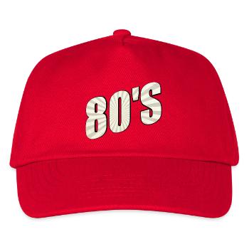80er Jahre - Kinder Basecap - Rot - Vorne