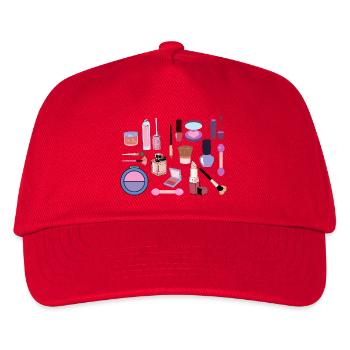 Pastell-Make-up-Kollektion - Kinder Basecap - Rot - Vorne