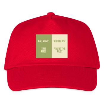 Bad News Good News – Time Flies - Kinder Basecap - Rot - Vorne