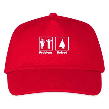 problem solved segeln segler - Kinder Basecap - Rot - Vorne