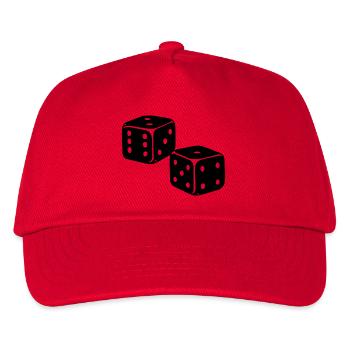 Würfel,spiel,spieler - Kinder Basecap - Rot - Vorne