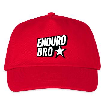Enduro Bro MTB Team - Kinder Basecap - Rot - Vorne