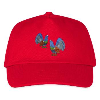 Faszinierende Auerhahn-Duo-Illustration - Kinder Basecap - Rot - Vorne