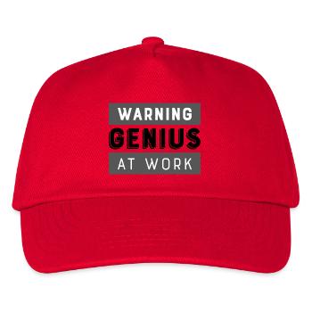 Genius at work - Kids’ Baseball Cap - red - Front