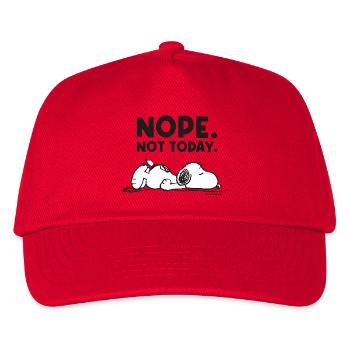 Peanuts Snoopy Nope Not Today Pas Aujourd'hui - Casquette de baseball Enfant - rouge - Devant