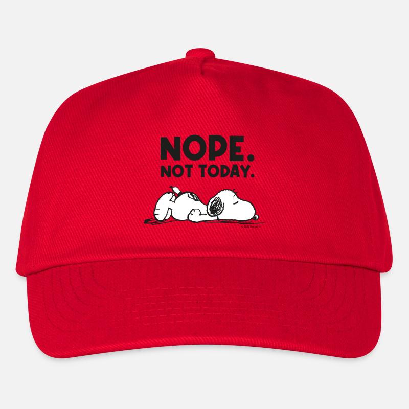 Peanuts Snoopy Nope Not Today Bürohumor - Kinder Basecap - Rot