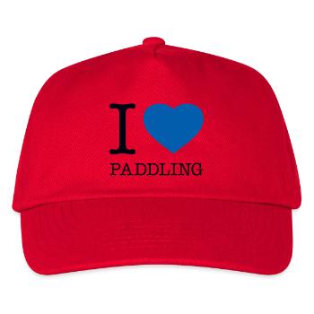 I LOVE PADDLING Kayak Paddle - Kids’ Baseball Cap - red - Front