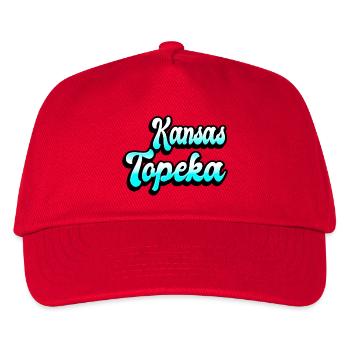 Topeka Kansas Design - Kids’ Baseball Cap - red - Front