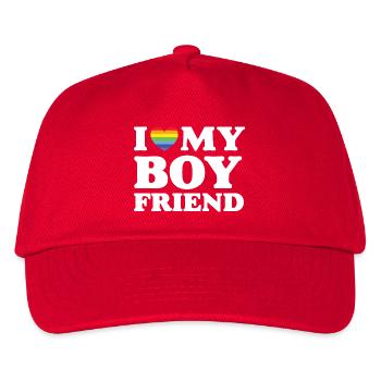 Ich liebe meinen Freund - LGBTQ - Kinder Basecap - Rot - Vorne