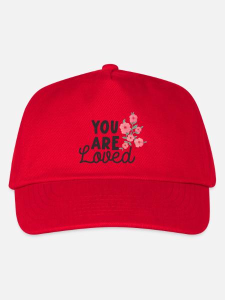 Du wirst geliebt - Kinder Basecap - Rot