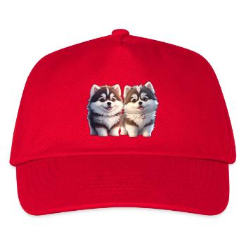 chiots malamutes - Casquette de baseball Enfant - rouge - Devant