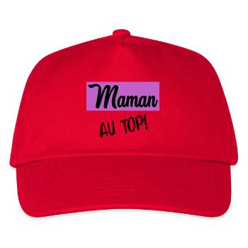 MOM - Kids’ Baseball Cap - red - Front