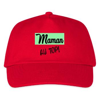 MOM - Kids’ Baseball Cap - red - Front