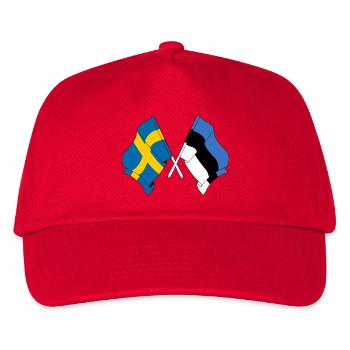 Drapeau Suède, drapeau Estonie - Casquette de baseball Enfant - rouge - Devant