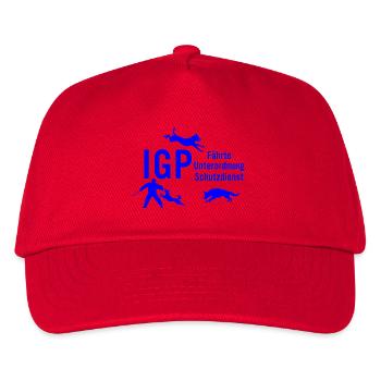 IGP Hundesport - Blau - Kinder Basecap - Rot - Vorne