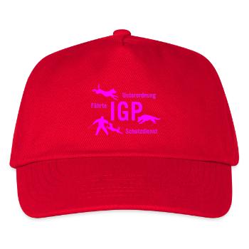 IGP Hundesport - pink - Kinder Basecap - Rot - Vorne