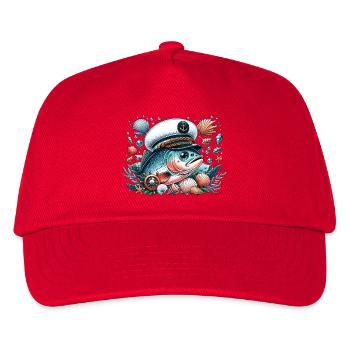 Captain Salmon - Kids’ Baseball Cap - red - Front