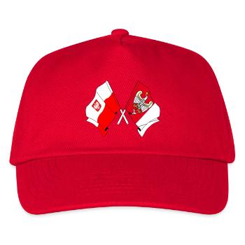 Flag of Poland, Greater Poland crossed - Kids’ Baseball Cap - red - Front