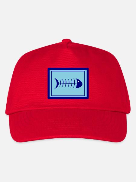 SARDINE. FISCH. APRILSCHERZ. OSTERN. MEER - Kinder Basecap - Rot