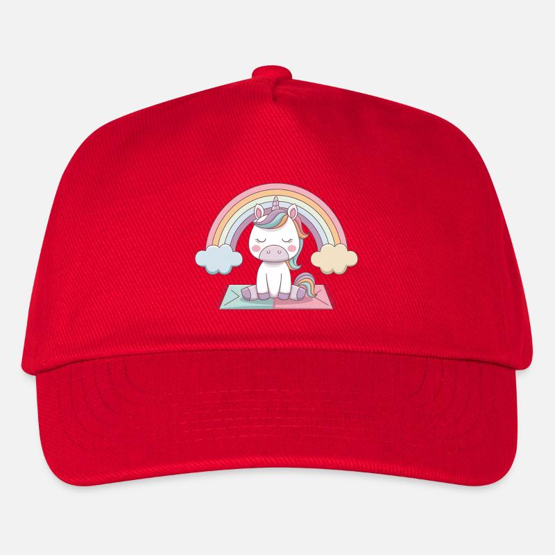 Yoga Einhorn - Kinder Basecap - Rot