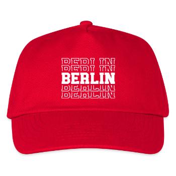 Berlin Typografie Stil - Kinder Basecap - Rot - Vorne