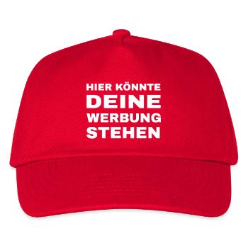 Hier könnte deine Werbung stehen - Kinder Basecap - Rot - Vorne