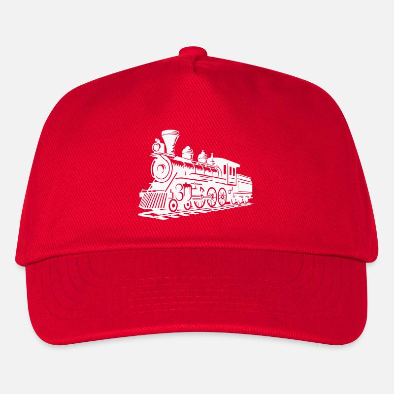 lokomotive zug - Kinder Basecap - Rot