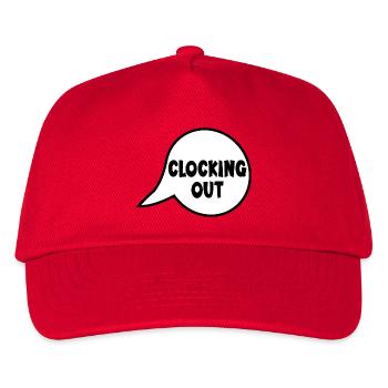 CLOCKING OUT JOB - Kids’ Baseball Cap - red - Front