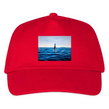 Leuchtturm über der ruhigen blauen Adria Kroatien - Kinder Basecap - Rot - Vorne
