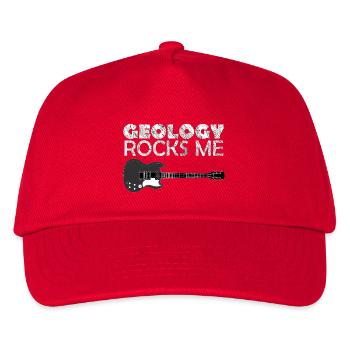 Geologie rockt mich! - Kinder Basecap - Rot - Vorne