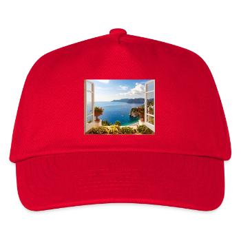 Panoramic views of the Mediterranean coast - Kids’ Baseball Cap - red - Front