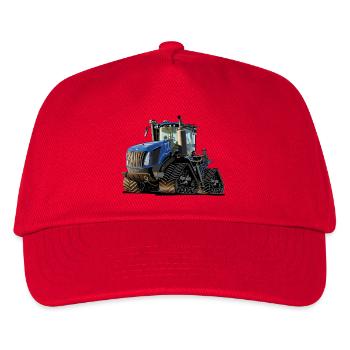 Tractor with crawler drive - Kids’ Baseball Cap - red - Front