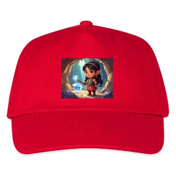Elven Heroine in the Crystal Path - Kids’ Baseball Cap - red - Front