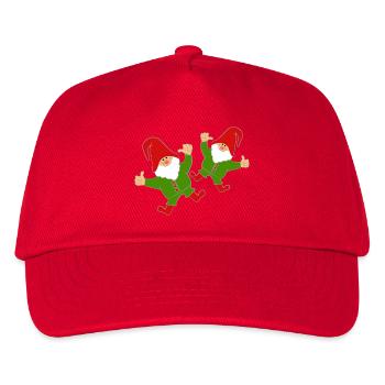 Lustige Wichtel - Kinder Basecap - Rot - Vorne