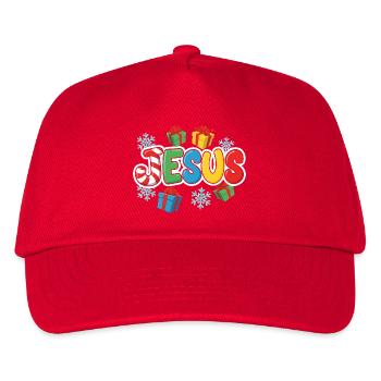 Je suis Noël Bunte Geschenkwelt - Kinder Basecap - Rot - Vorne